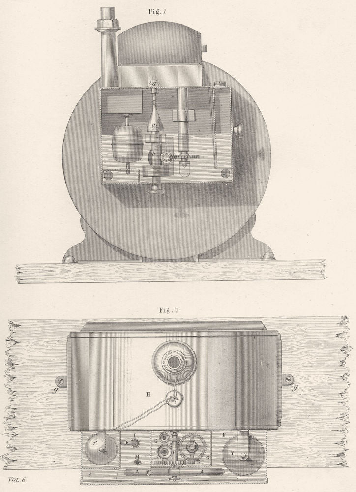 ENGINEERING. Gas Meter (2)  1880 old antique vintage print picture